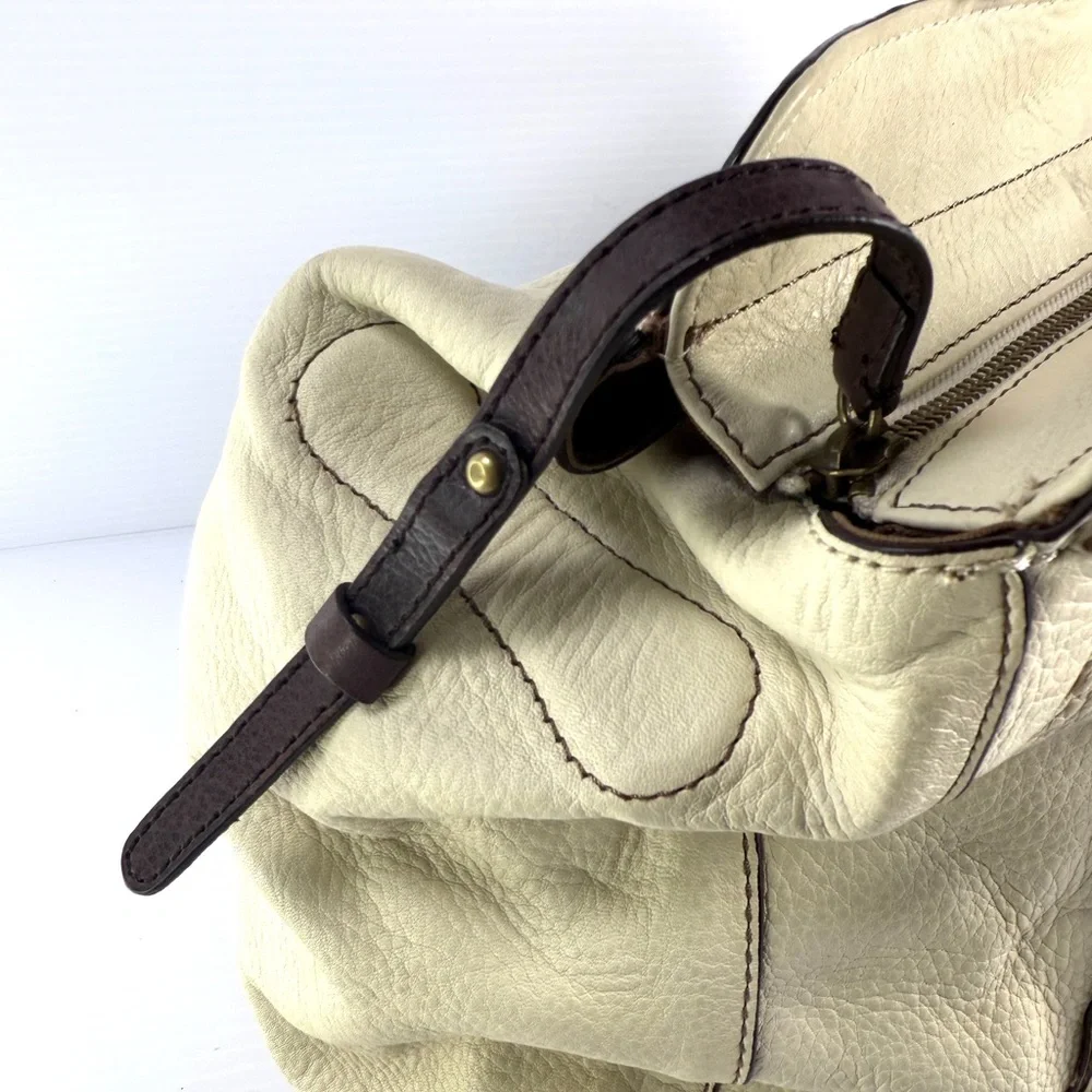 Ellen Tracy Cream and Brown Women's Handbag - Picture 7 of 13